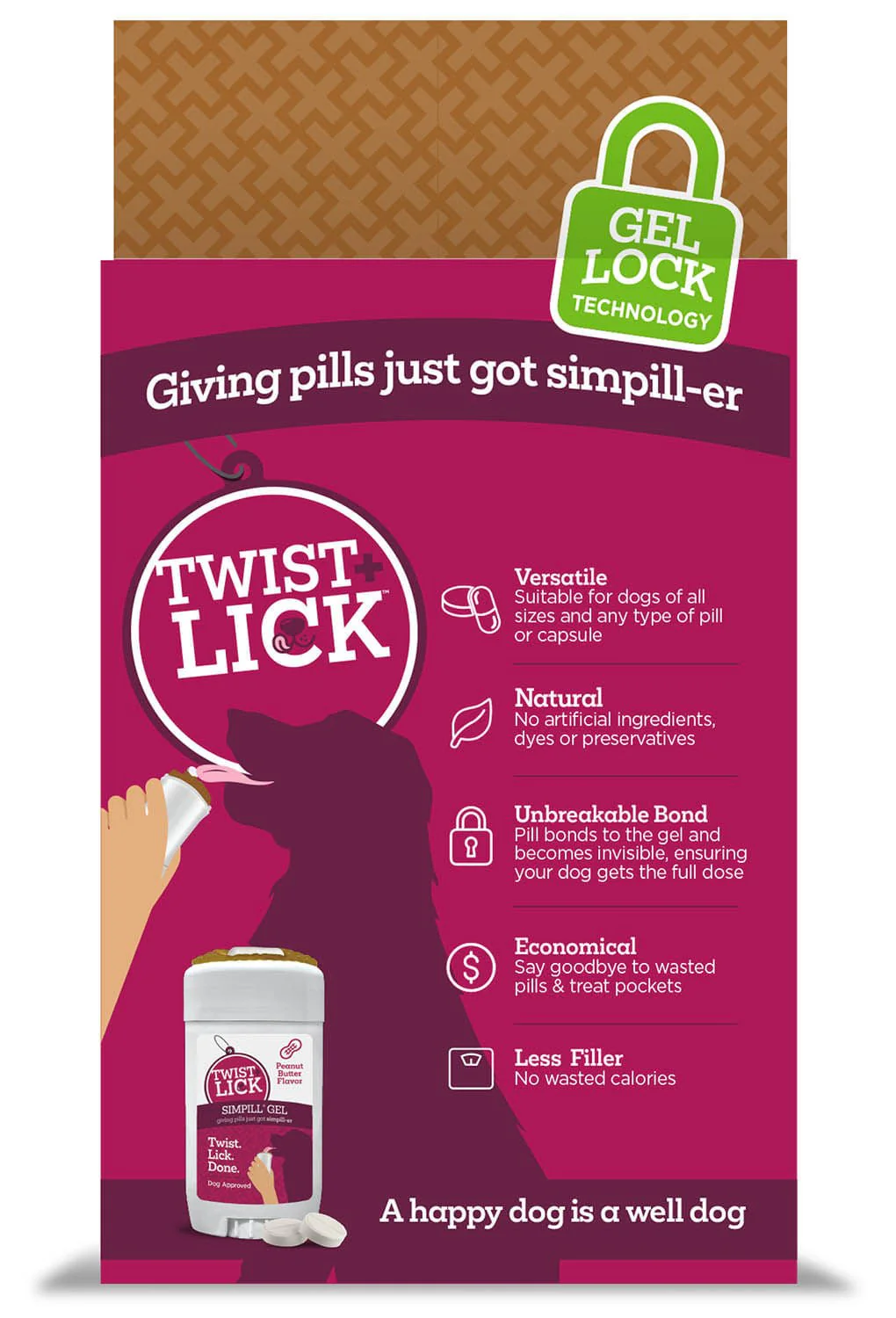 Twist & Lick SimPill, Peanut Butter Flavor for Dogs - Image 2
