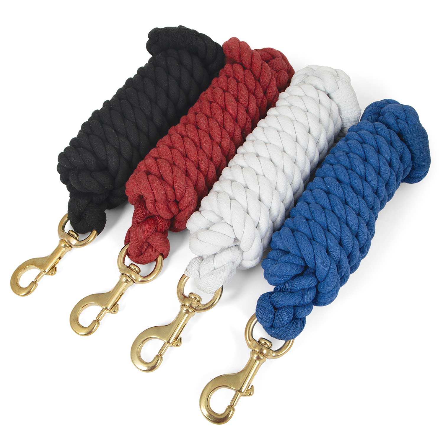 Jeffers Twisted Solid Cotton Horse Lead Ropes with Brass Bolt Snap, 10' L - Image 15