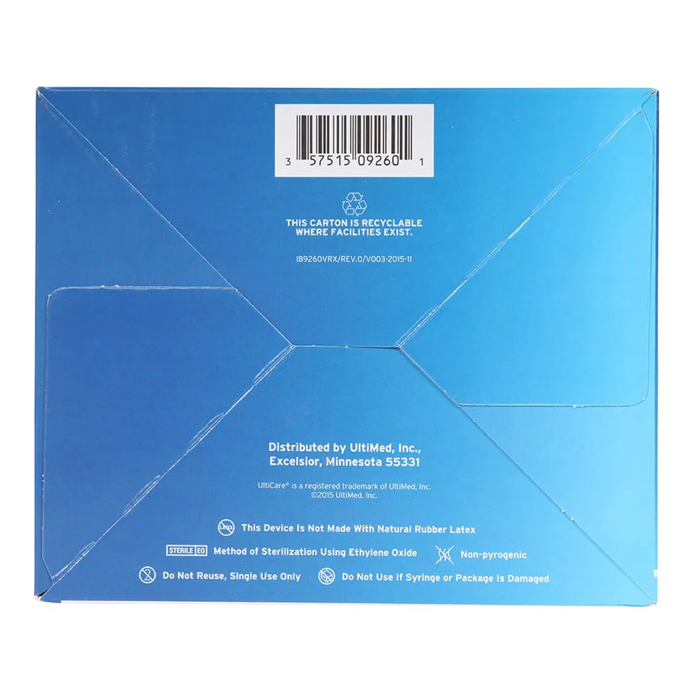 UltiCare U-40 Insulin Syringes, 29ga x ½", Box of 100 ct - Image 2