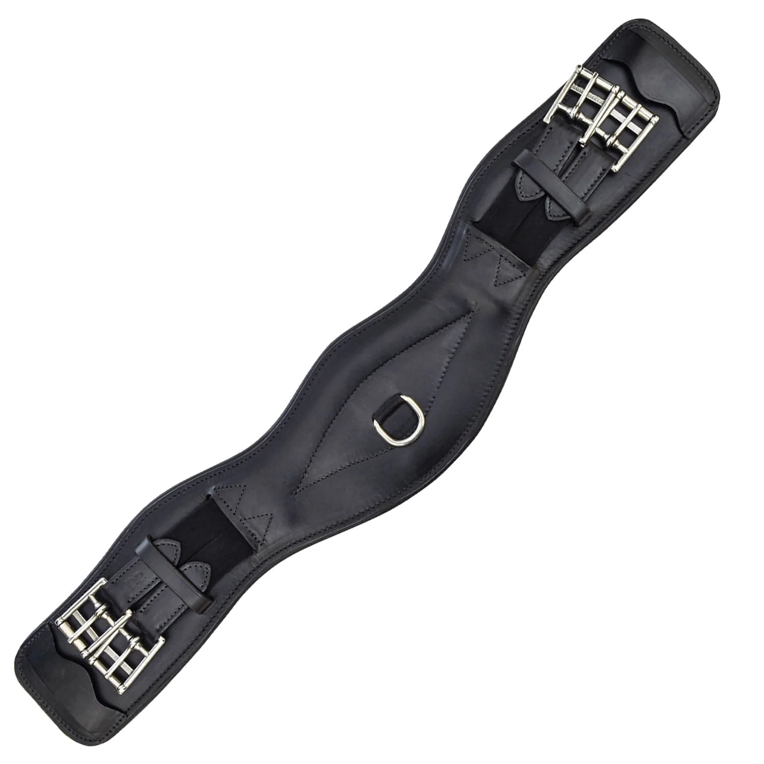 Jeffers Uniquely English Contoured Dressage Girth, Black