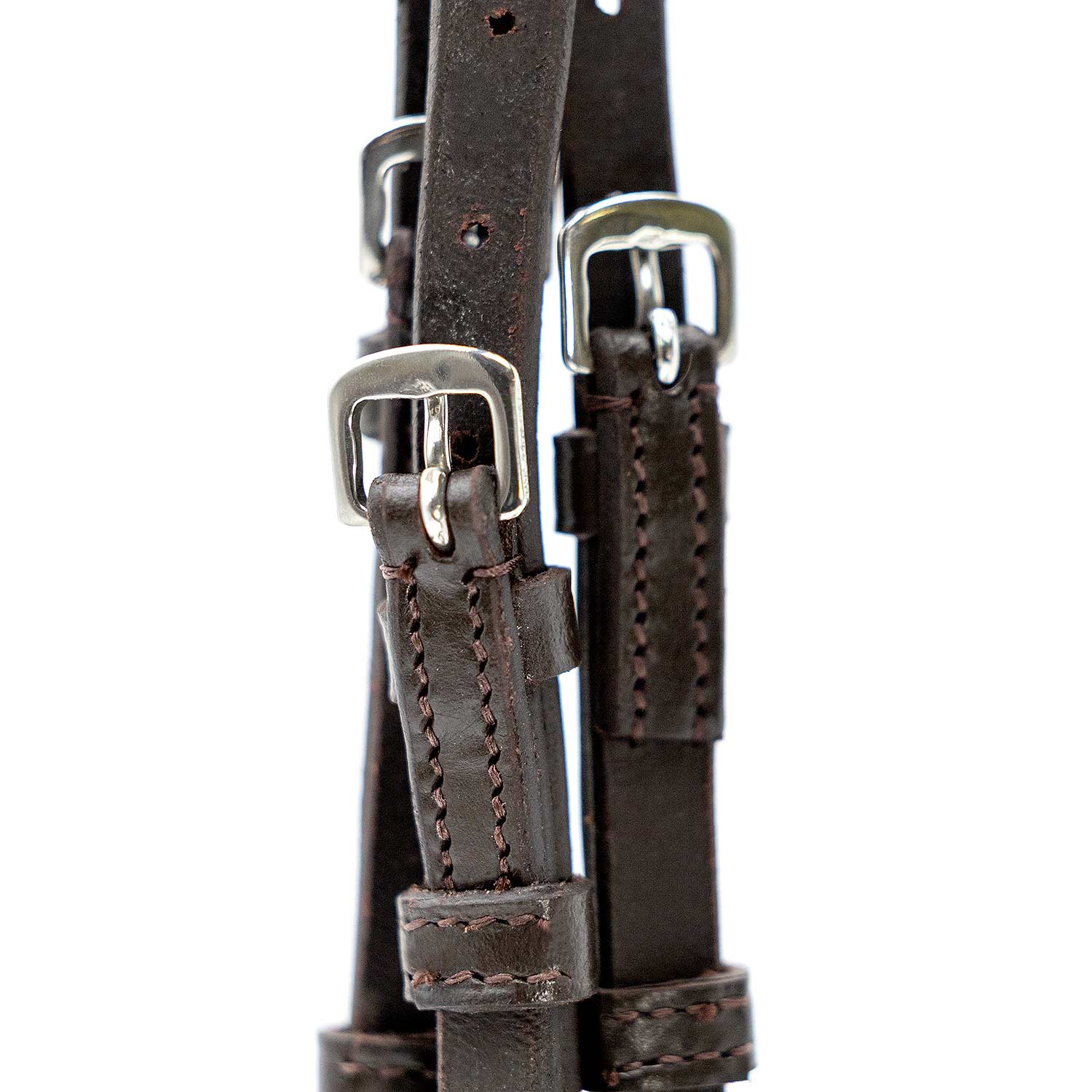 Jeffers Uniquely English "Devon" Leather Snaffle Bridle with Reins for Horses - Image 9