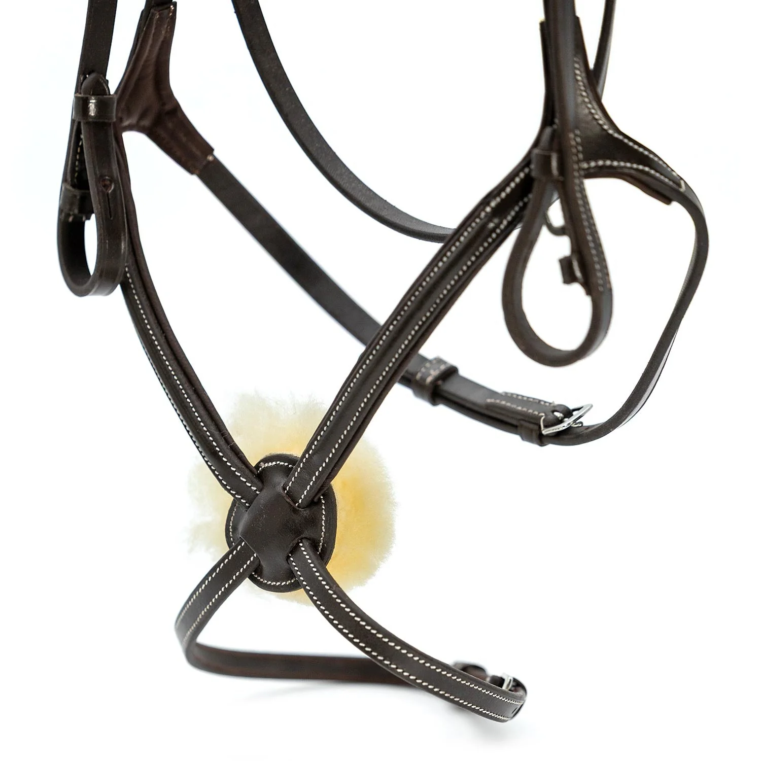 Jeffers Uniquely English Hickstead Figure-8 Bridle with Web Reins for Horses - Image 3