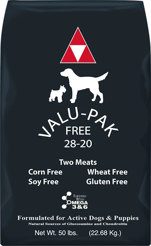 Valu-Pak Free 28-20 Performance Gluten Free Dry Dog Food for Active Dogs (Black Bag) - Image 2