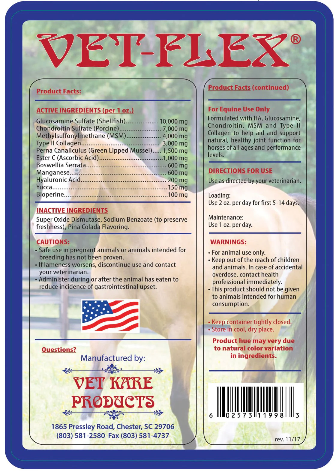 Vet-Flex Liquid Joint Supplement for Horses, 32 oz - Image 2