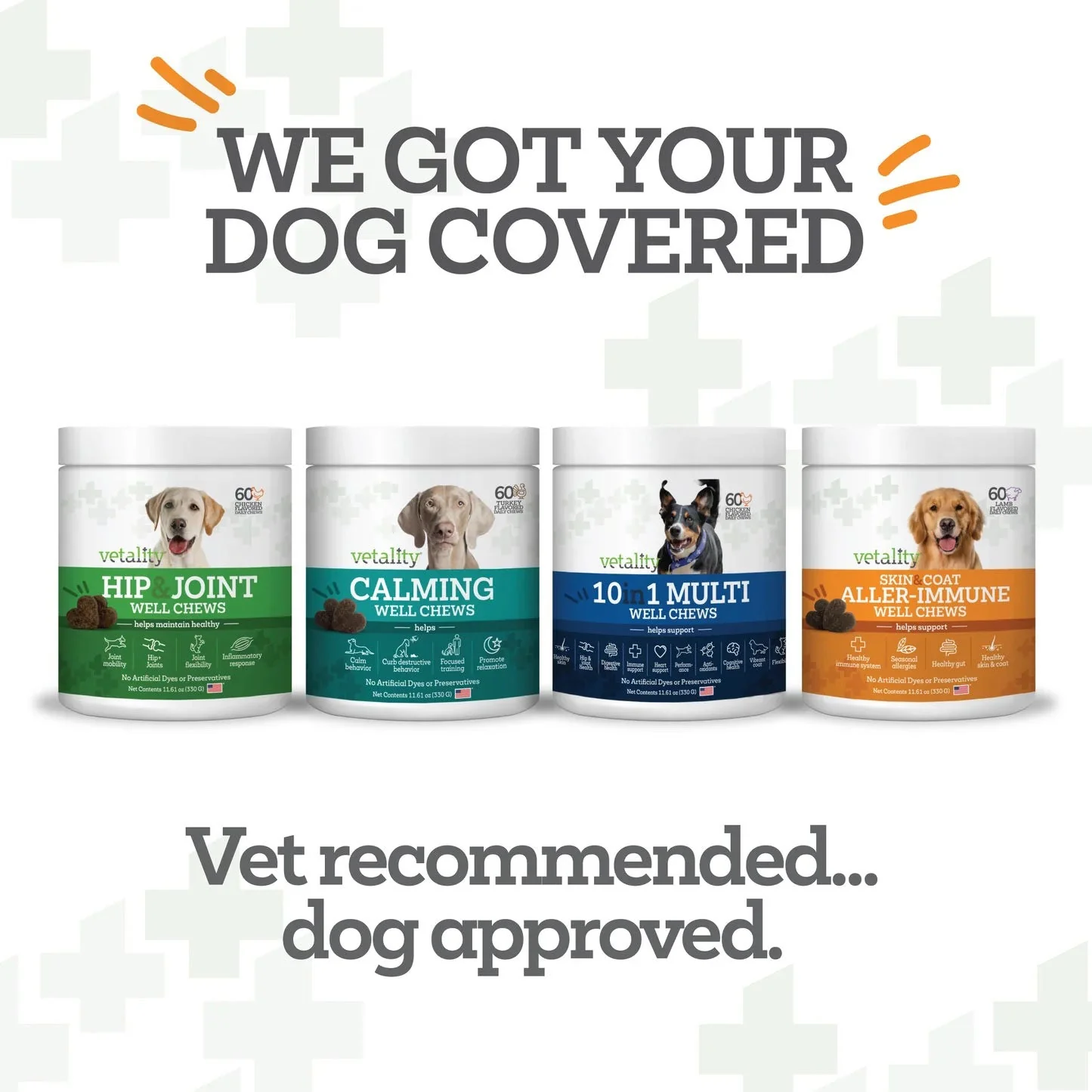 Vetality Aller-Immune Skin & Coat Well Chews for Dogs – Lamb Flavor, Supports Healthy Skin, Shiny Coat & Strong Pads - Image 8