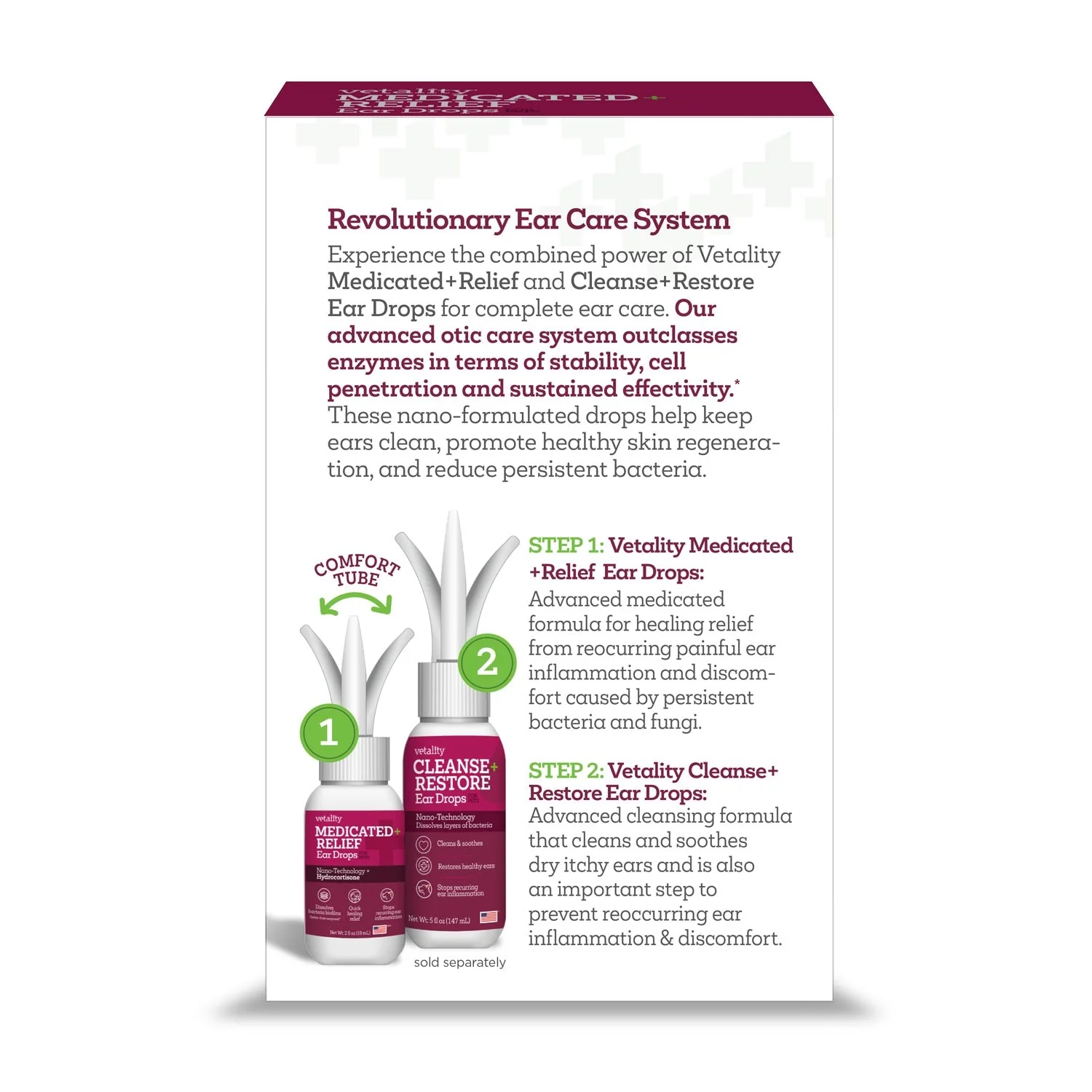 Vetality Medicated Ear Treatment for Pets – Nano-Technology + Hydrocortisone - Image 2