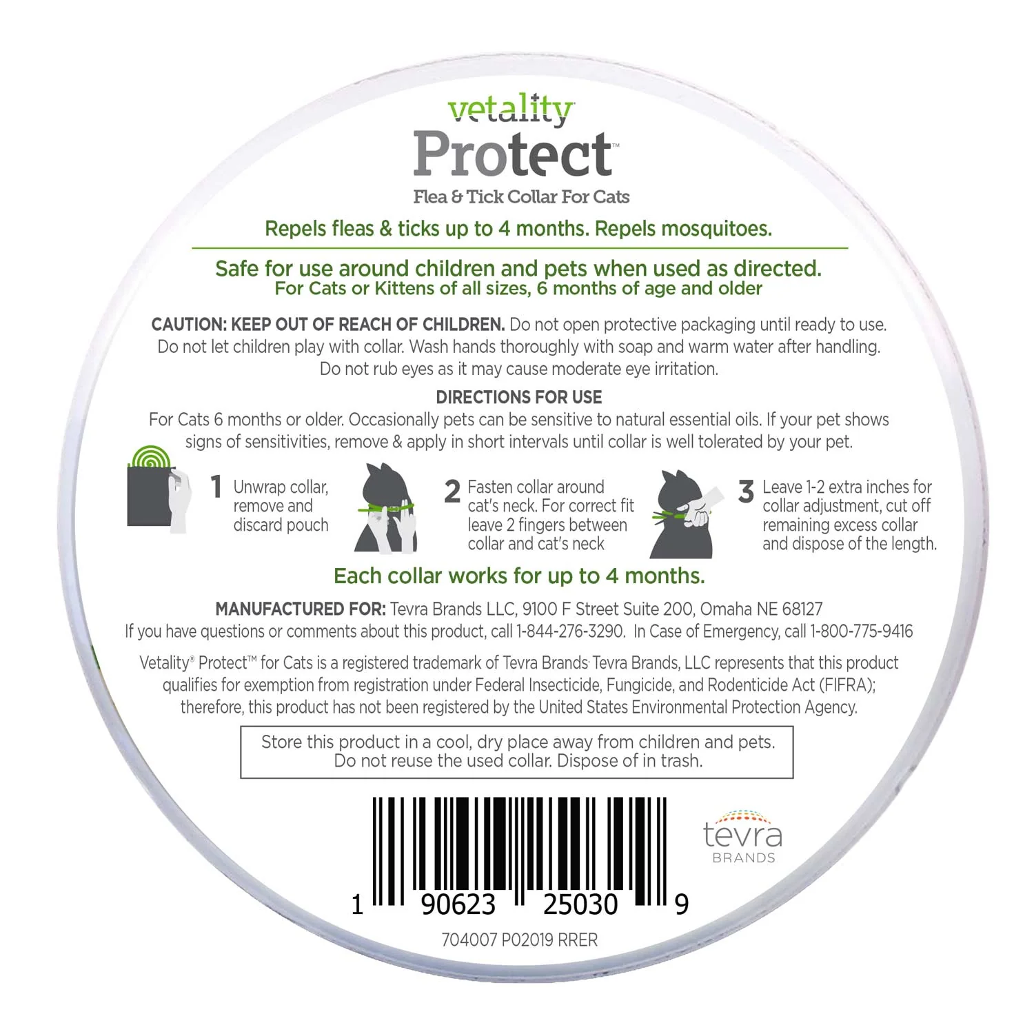 Vetality Protect Flea & Tick Collar for Cats, 2 pk - Image 2