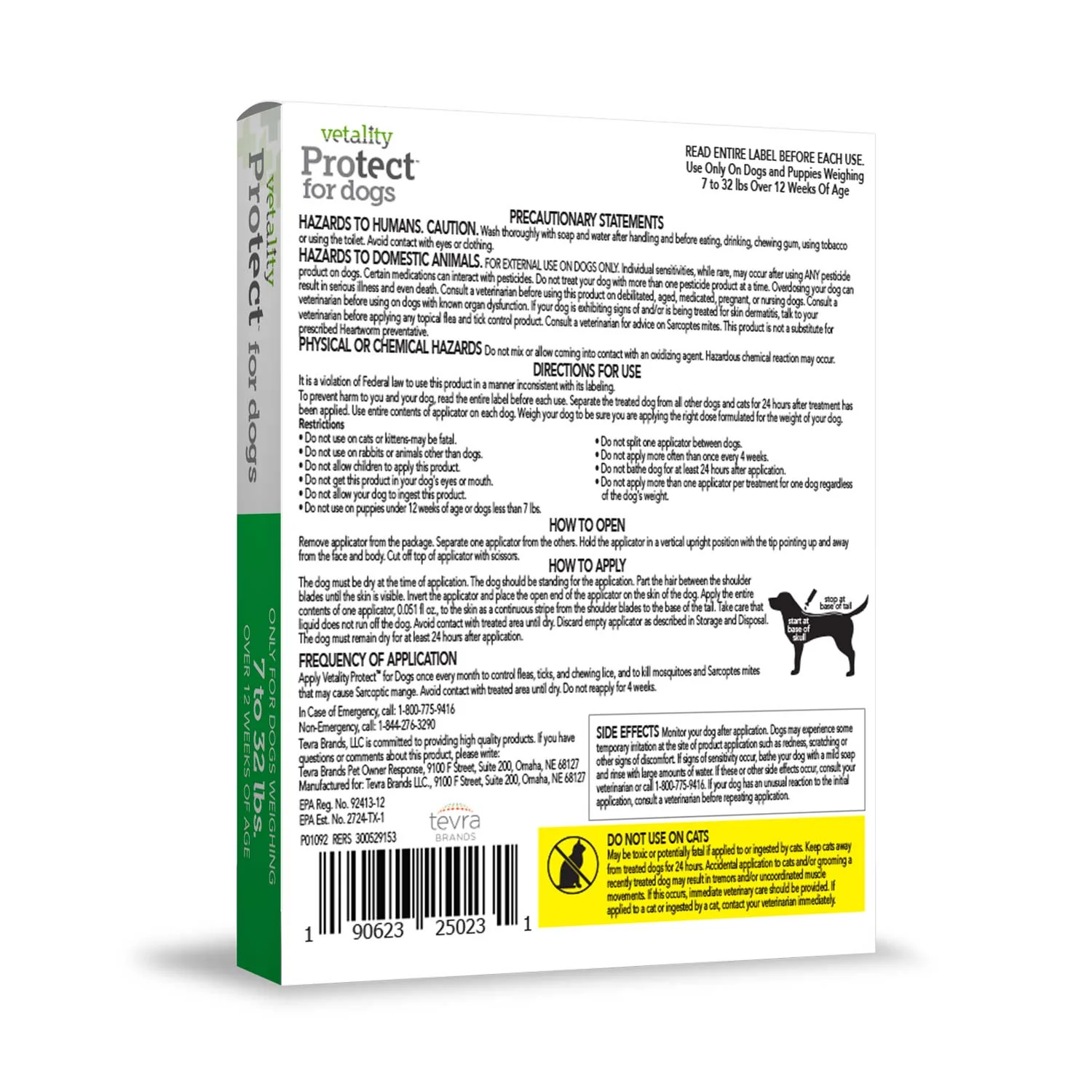 Vetality Protect Flea & Tick Monthly Topical for Dogs, 3 pk - Image 2