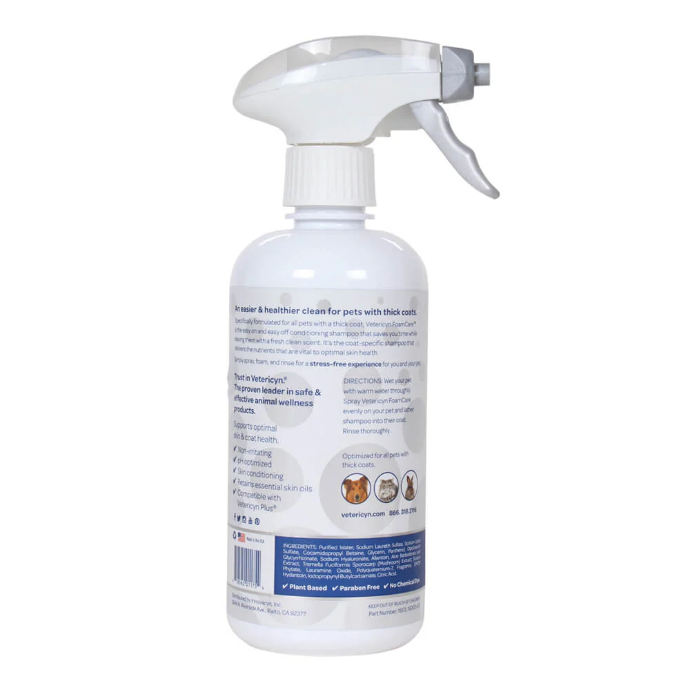 Vetericyn FoamCare High Density Thick Coats Shampoo Spray, 16 oz - Image 2