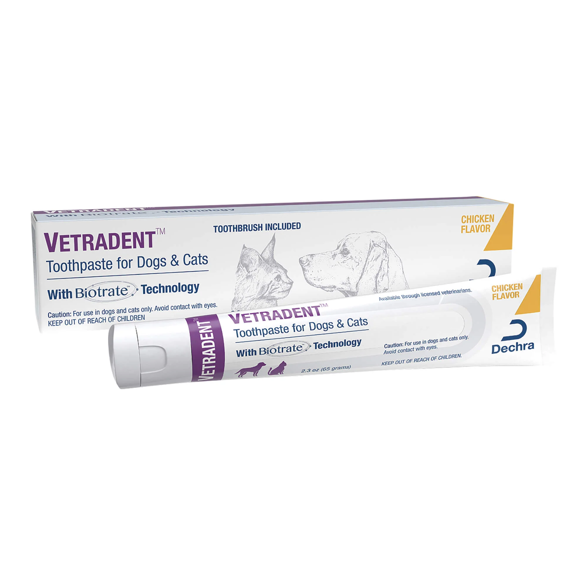 Vetradent Toothpaste with Double-Sided Toothbrush for Dogs & Cats, 2.3 oz