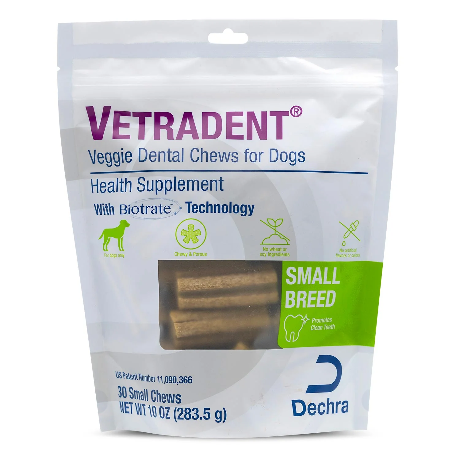Vetradent Veggie Dental Chews for Dogs – Plaque & Tartar Control, Fresh Breath, Daily Oral Care Treats