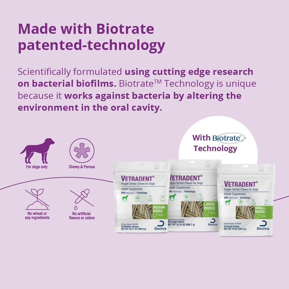 Vetradent Veggie Dental Chews for Dogs – Plaque & Tartar Control, Fresh Breath, Daily Oral Care Treats - Image 3