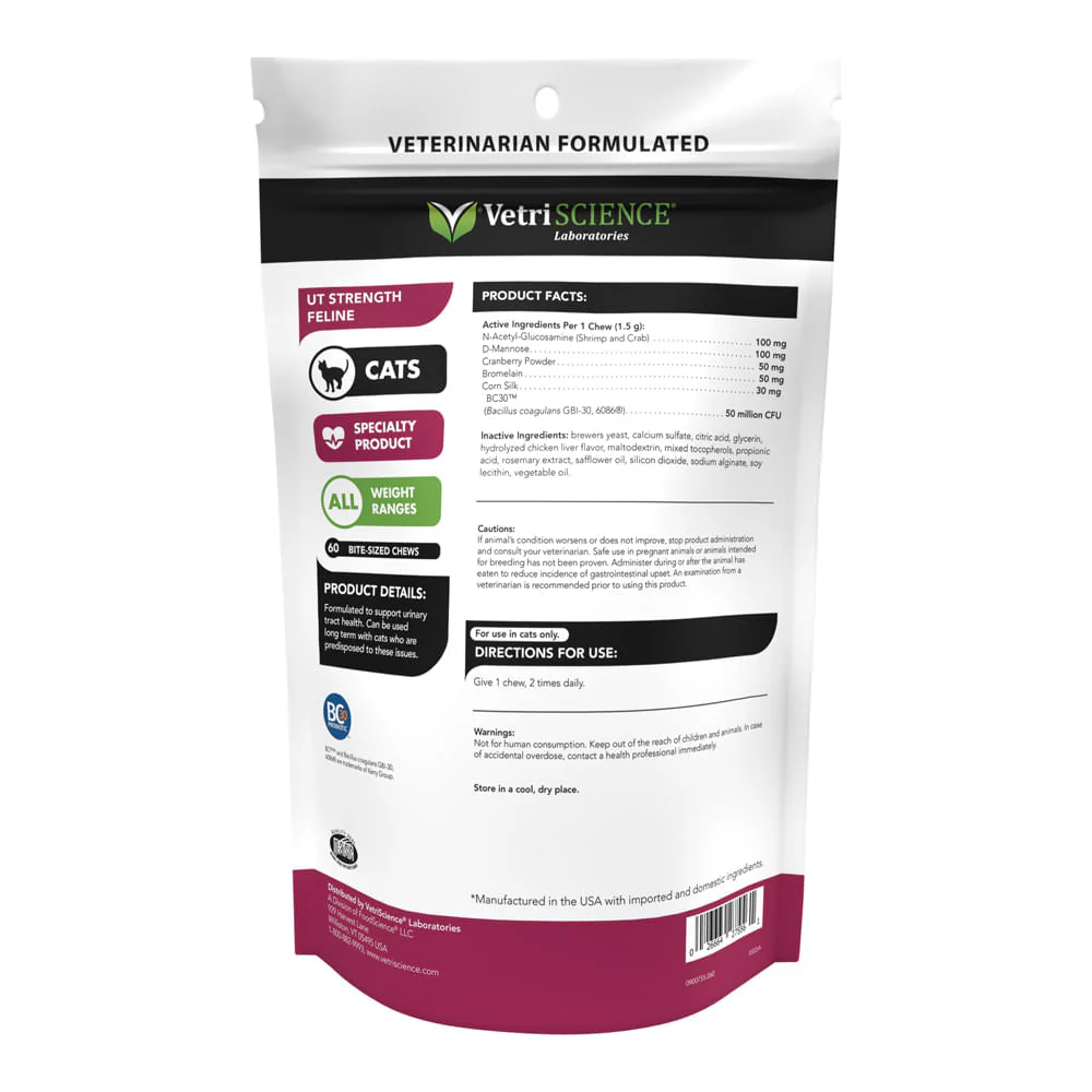 VetriScience UT Strength Feline, 60 Bite-Sized Chews - Image 2