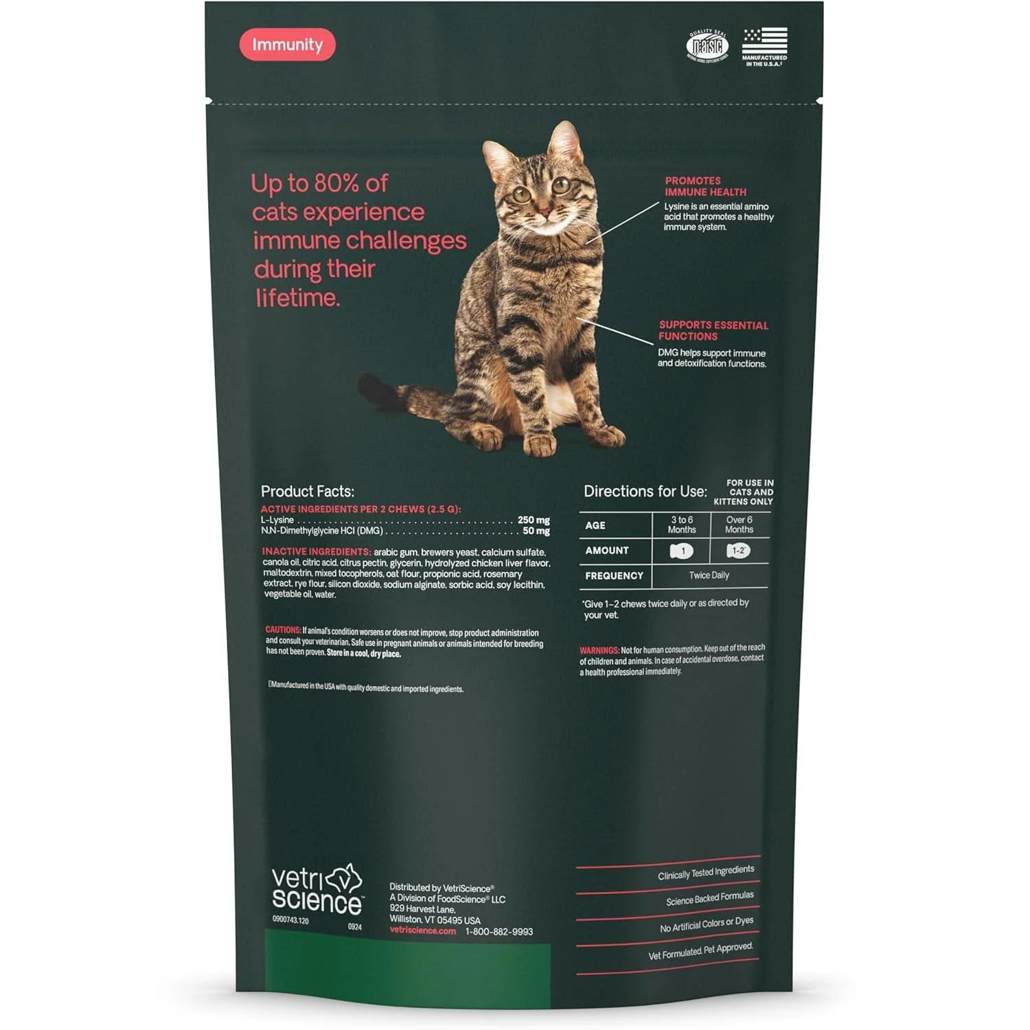 Vetri Lysine Plus for Cats, 120 Bite-Sized Chews - Image 8