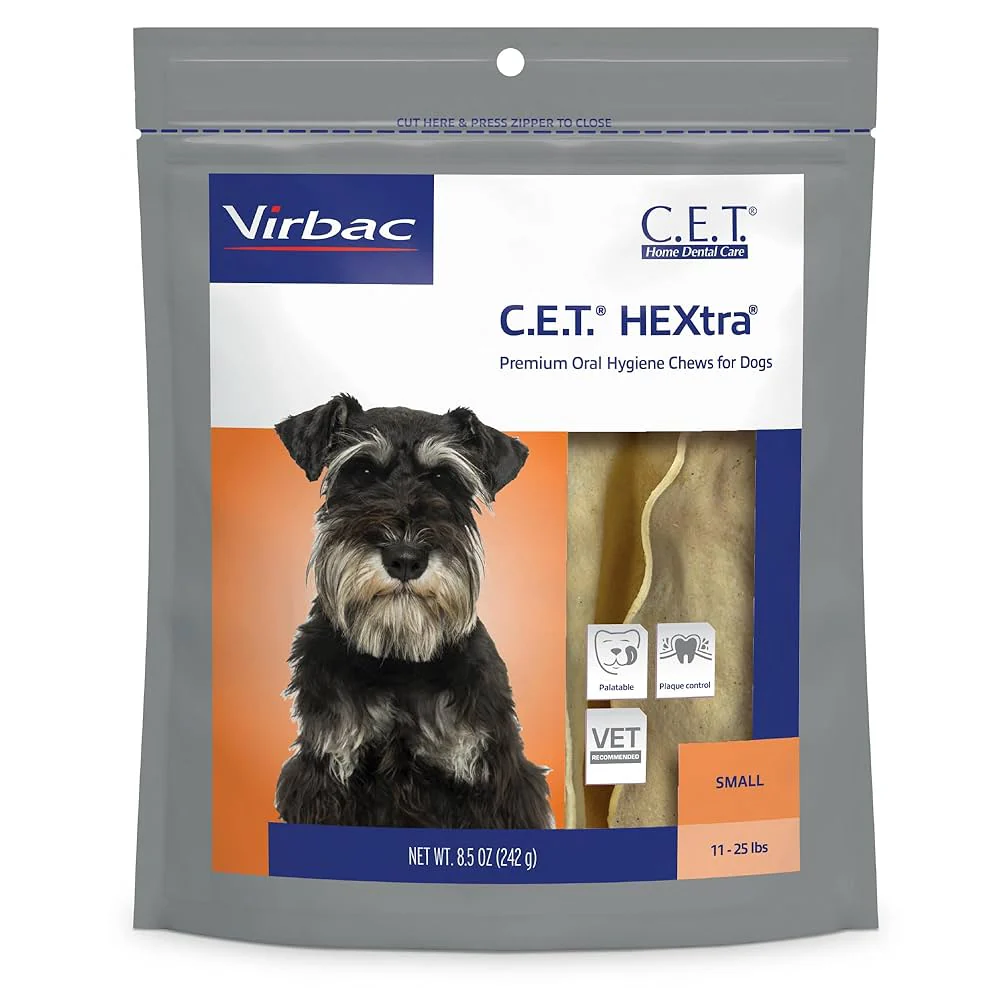 Virbac C.E.T. HEXtra Premium Dental Oral Hygiene Chews for Dogs, 30 ct - Image 3