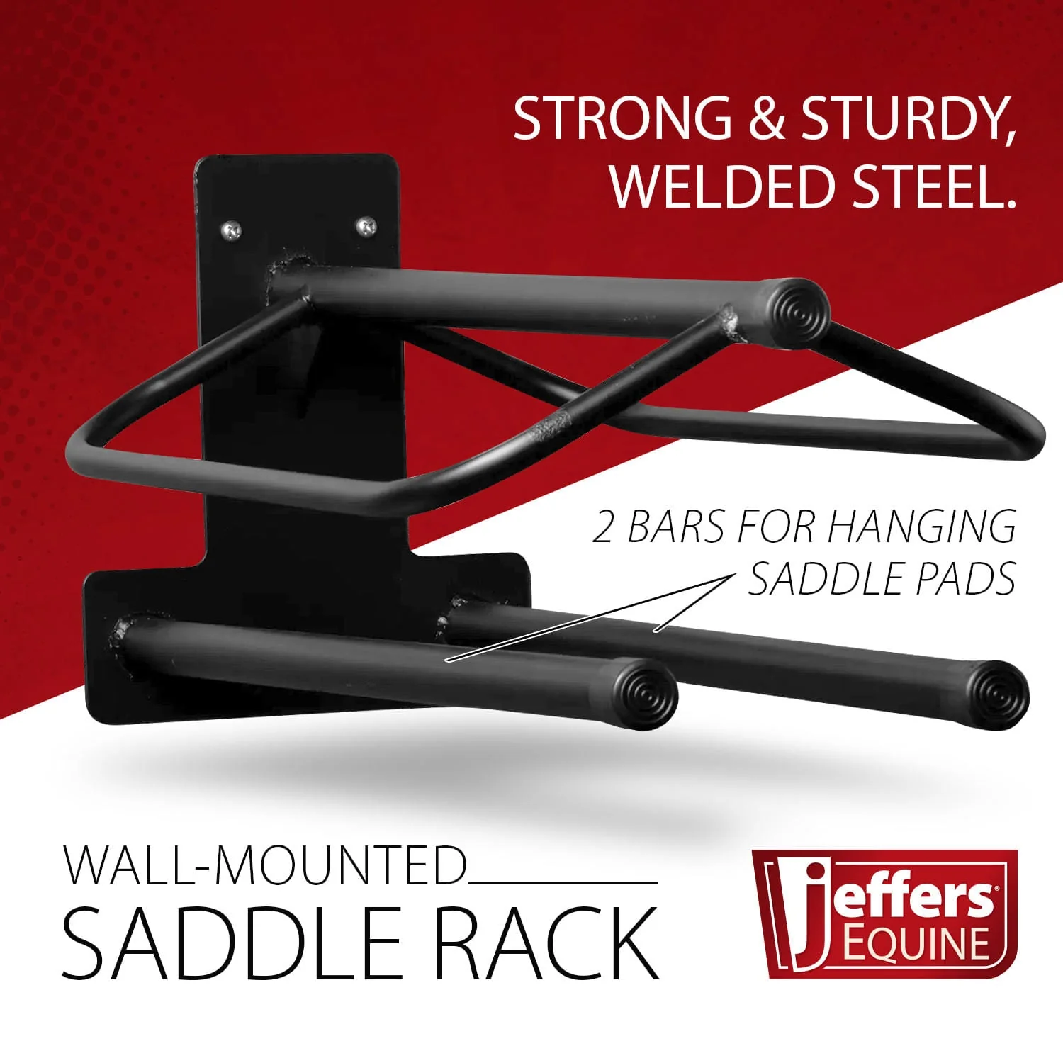 Jeffers Wall Saddle Rack with Saddle Pad Bars - Image 2