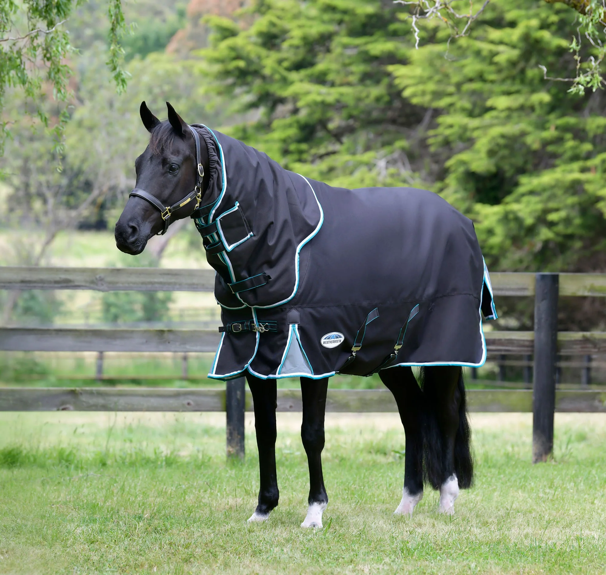 WeatherBeeta ComFITec Ultra Cozy III Detach-a-Neck Heavy Horse Blanket, 1800D, 360 Grams