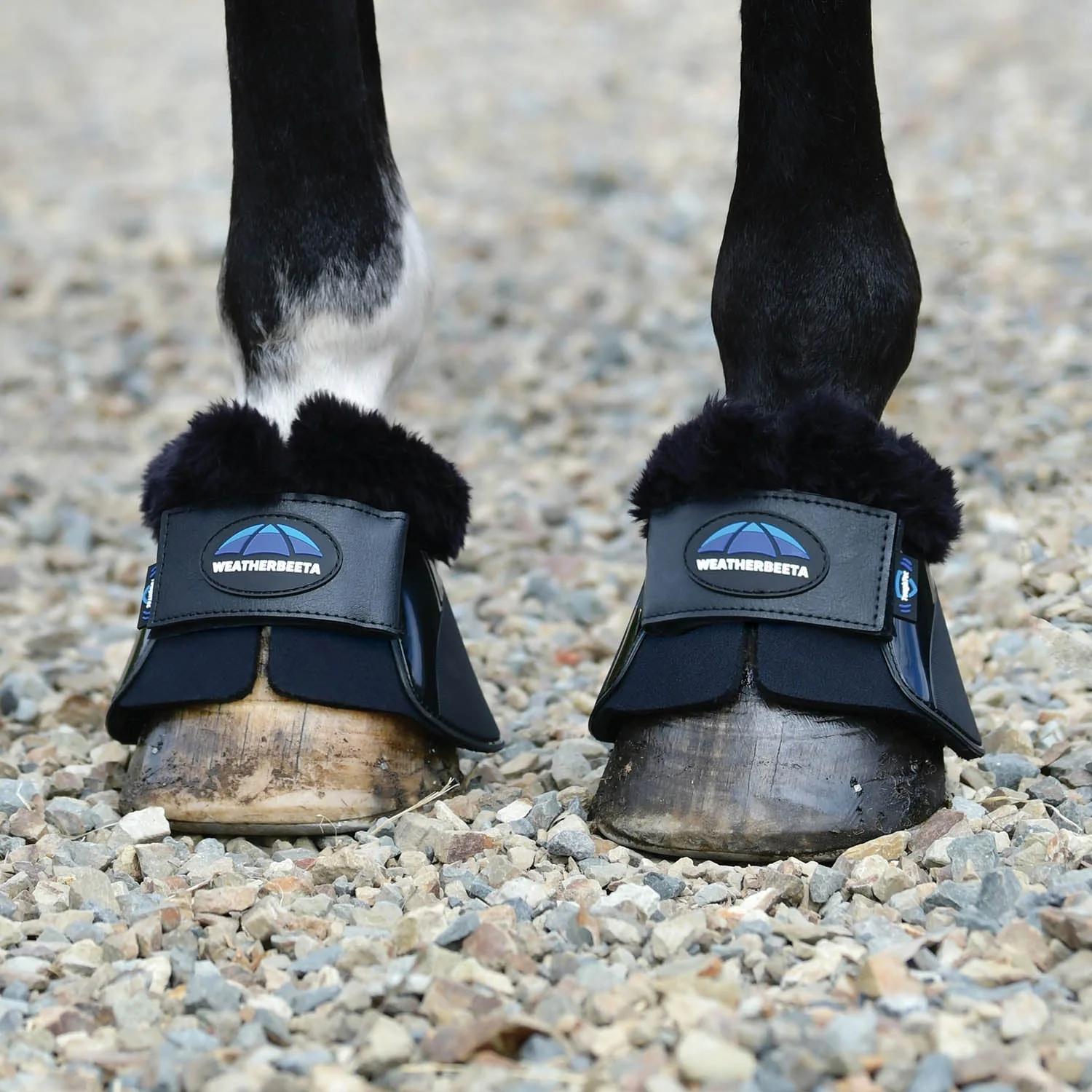 WeatherBeeta Tough-Tec Impact Fleece Trim Bell Boots for Horses - Image 4