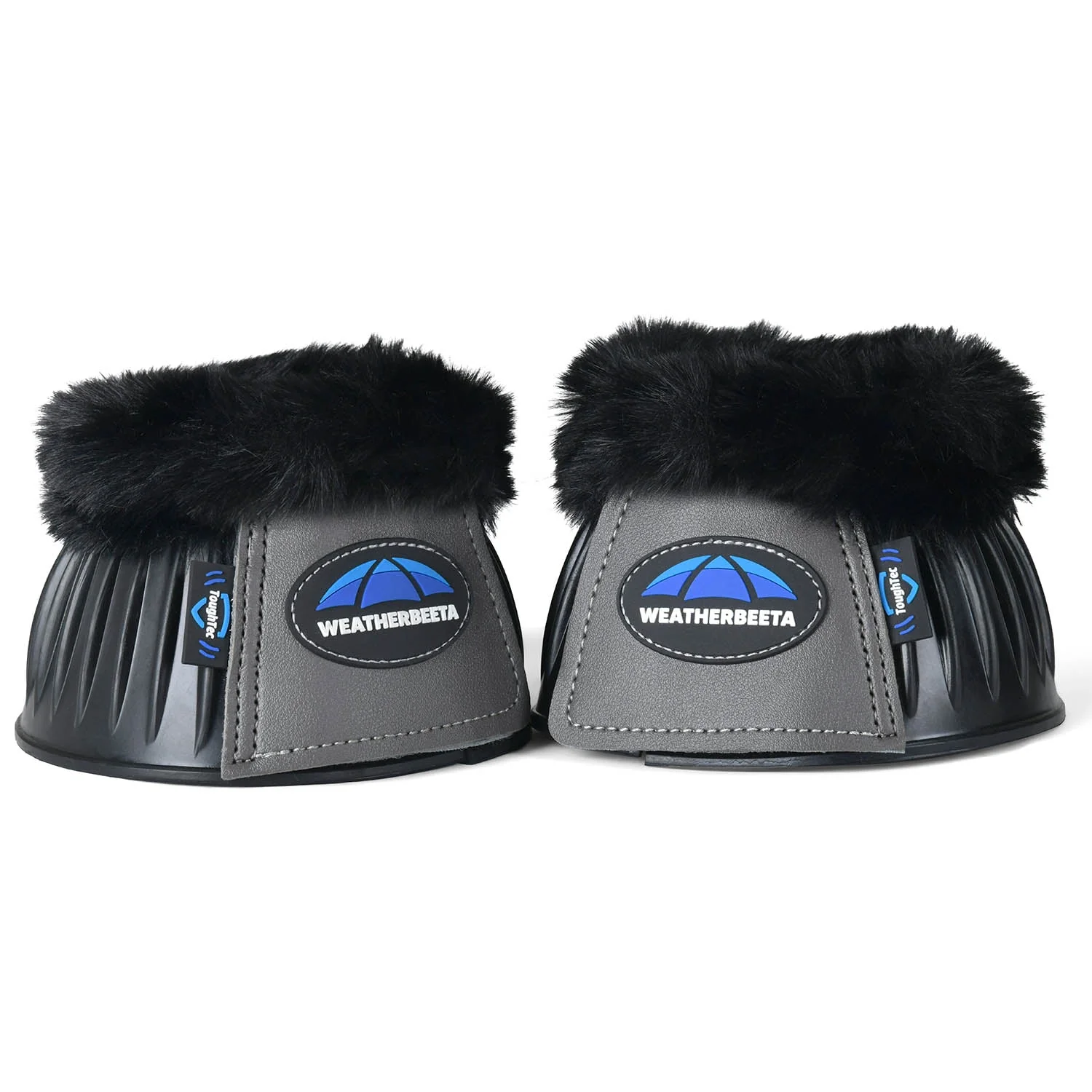 WeatherBeeta Tough-Tec Prime Fleece Trim Rubber Bell Boots for Horses