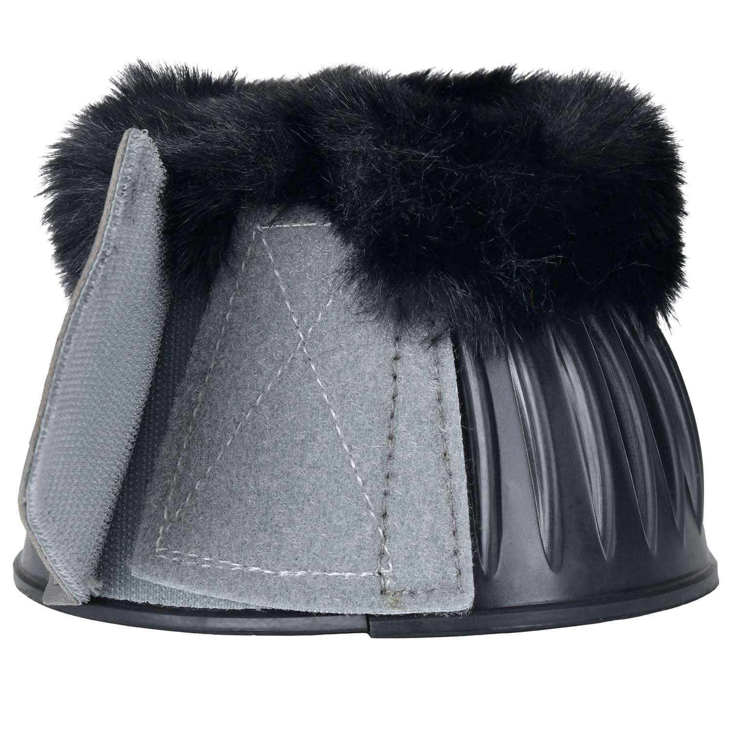 WeatherBeeta Tough-Tec Prime Fleece Trim Rubber Bell Boots for Horses - Image 2