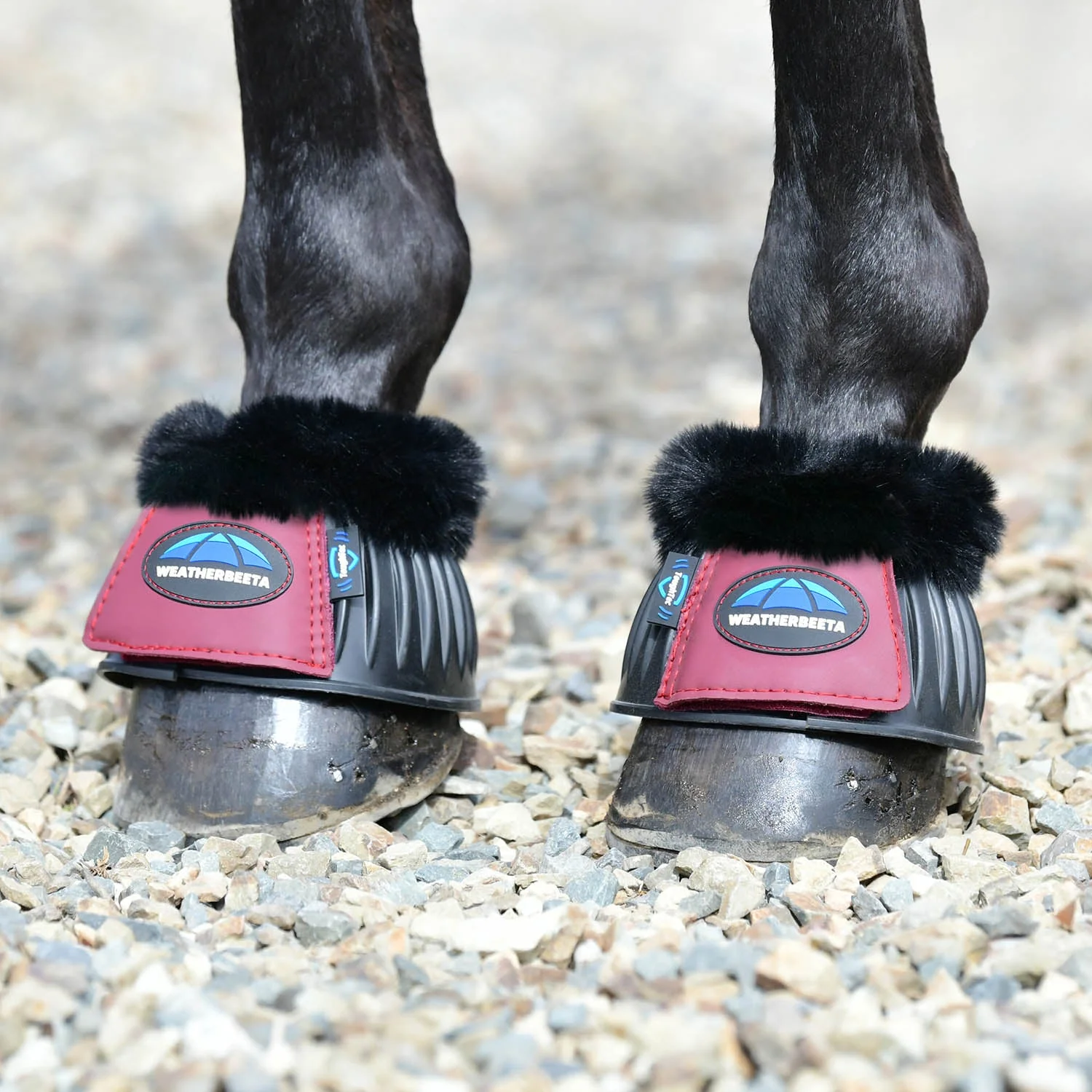 WeatherBeeta Tough-Tec Prime Fleece Trim Rubber Bell Boots for Horses - Image 20