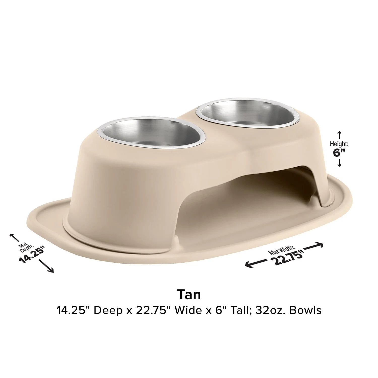 WeatherTech Double High Pet Feeding System, Stainless Steel - Image 24