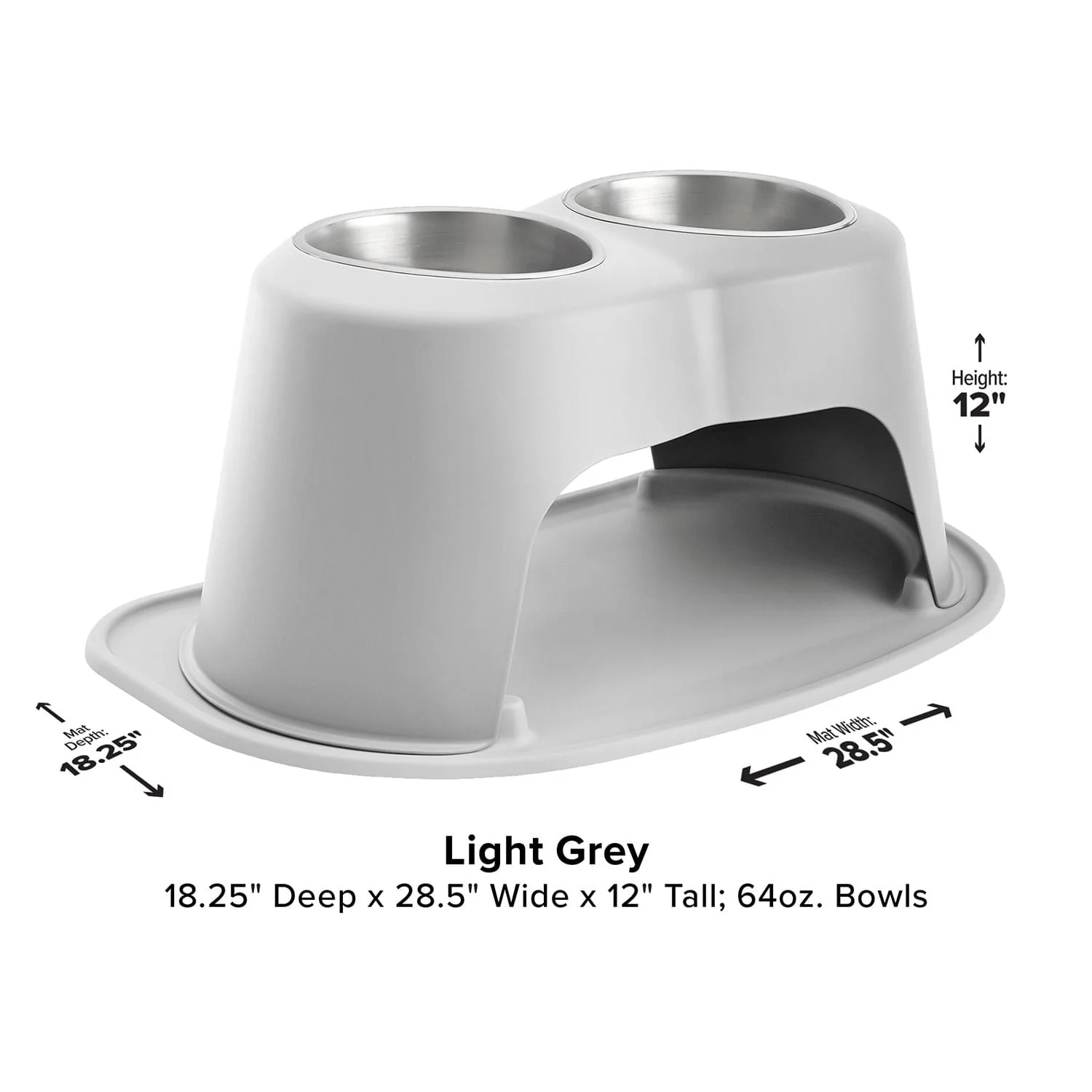 WeatherTech Double High Pet Feeding System, Stainless Steel - Image 40