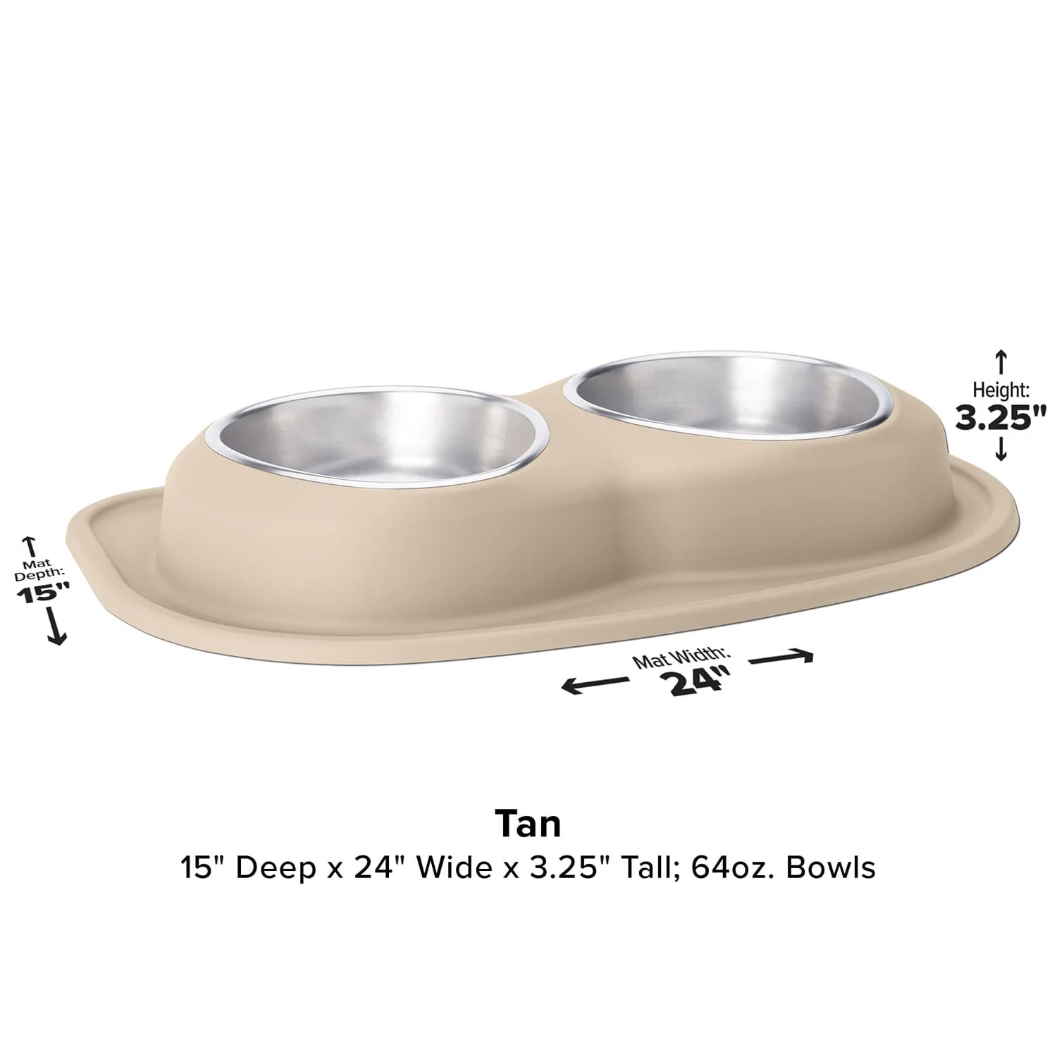 WeatherTech Double Low Pet Feeding System, Stainless Steel - Image 11