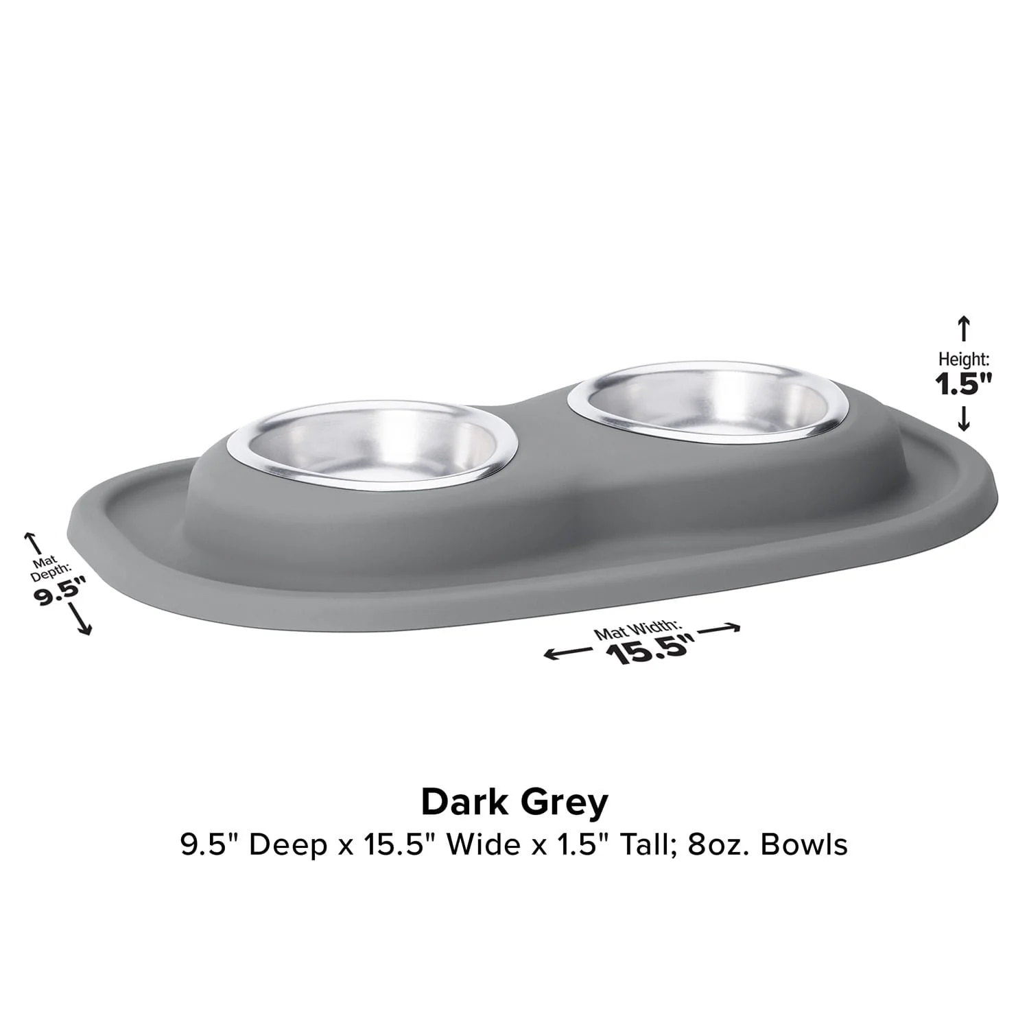 WeatherTech Double Low Pet Feeding System, Stainless Steel - Image 17