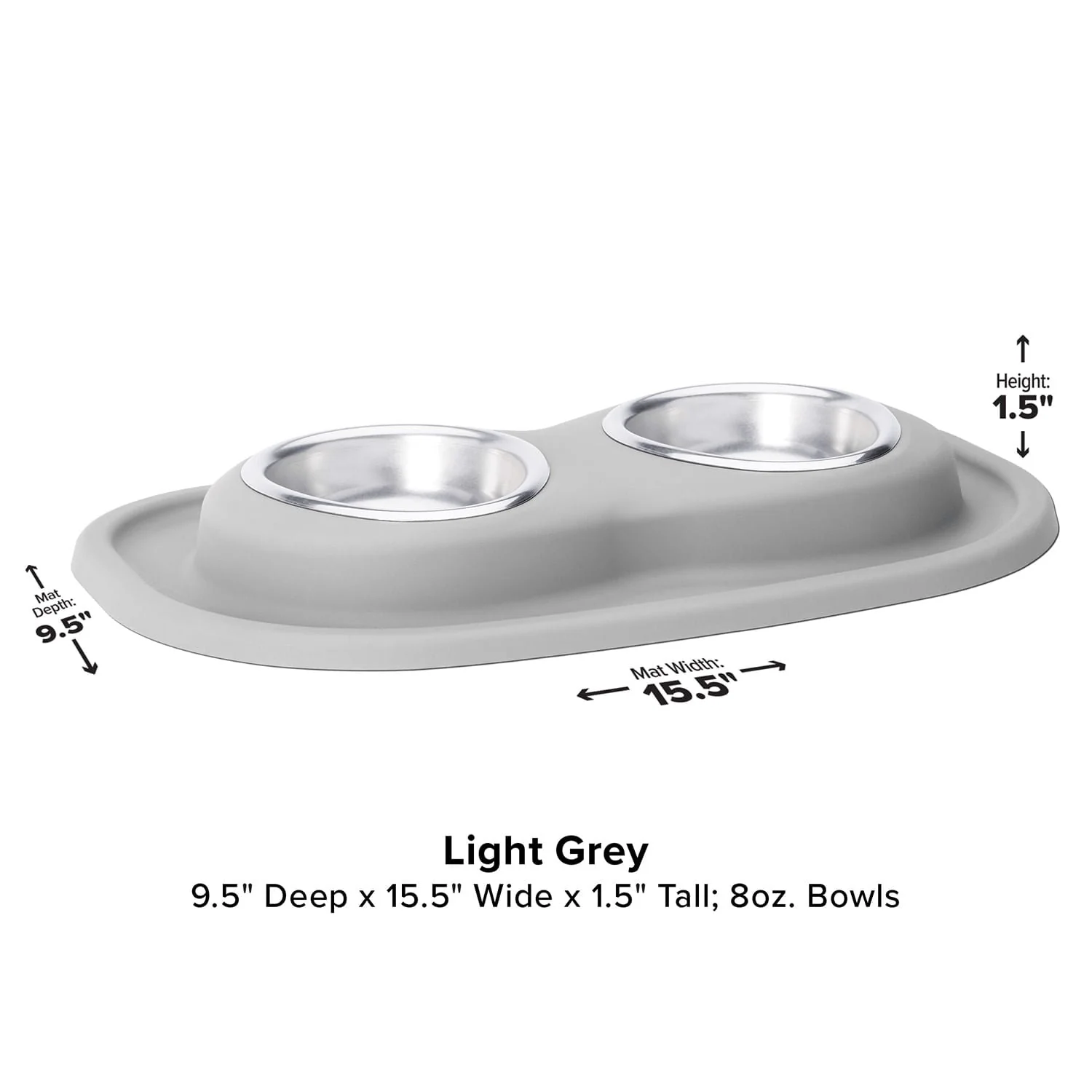 WeatherTech Double Low Pet Feeding System, Stainless Steel - Image 19