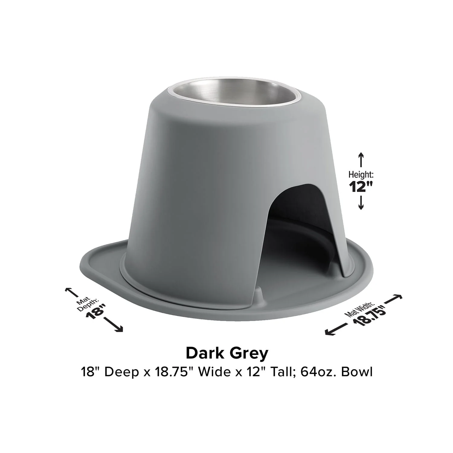 WeatherTech Single High Pet Feeding System, Stainless Steel - Image 14