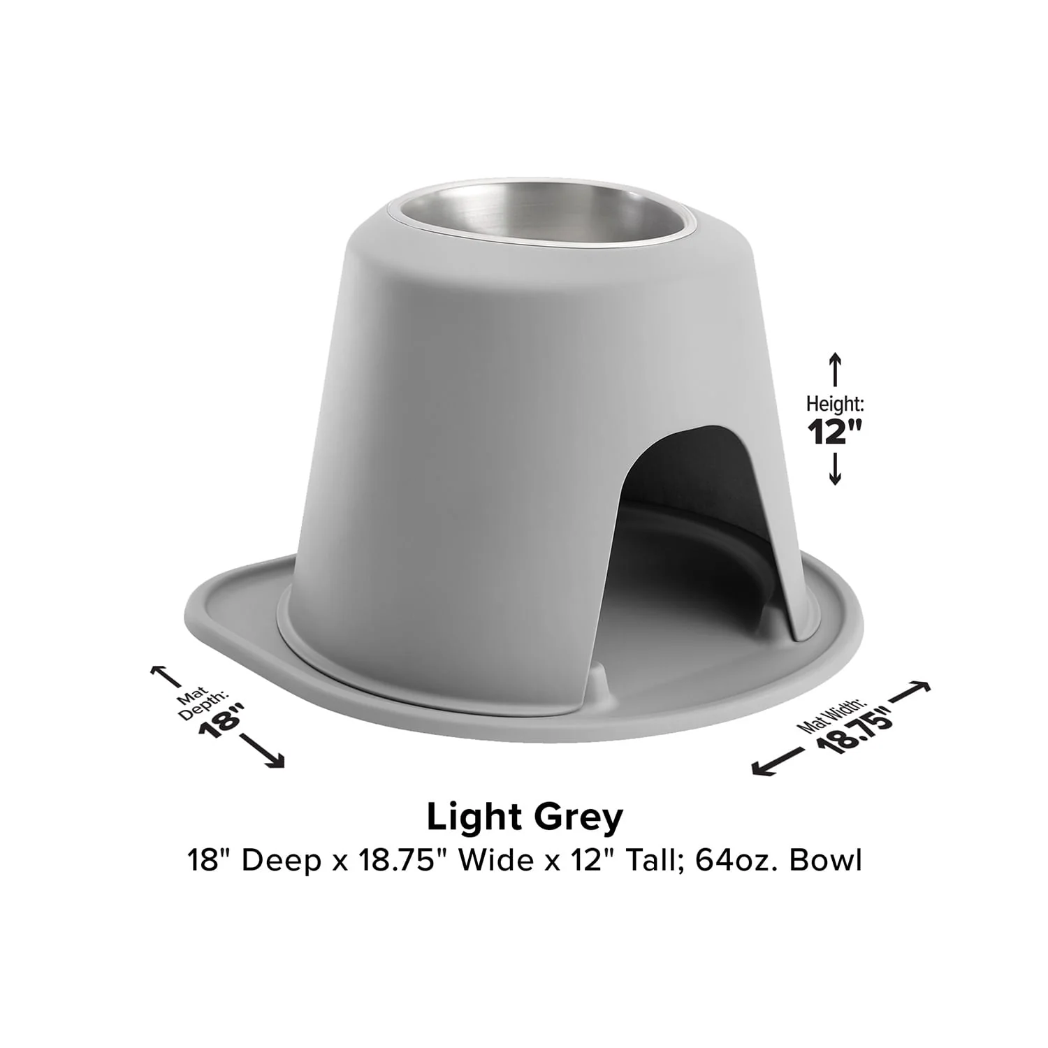 WeatherTech Single High Pet Feeding System, Stainless Steel - Image 44