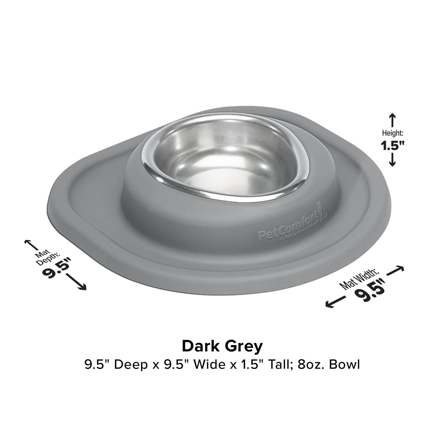 WeatherTech Single Low Pet Feeding System, Stainless Steel - Image 2