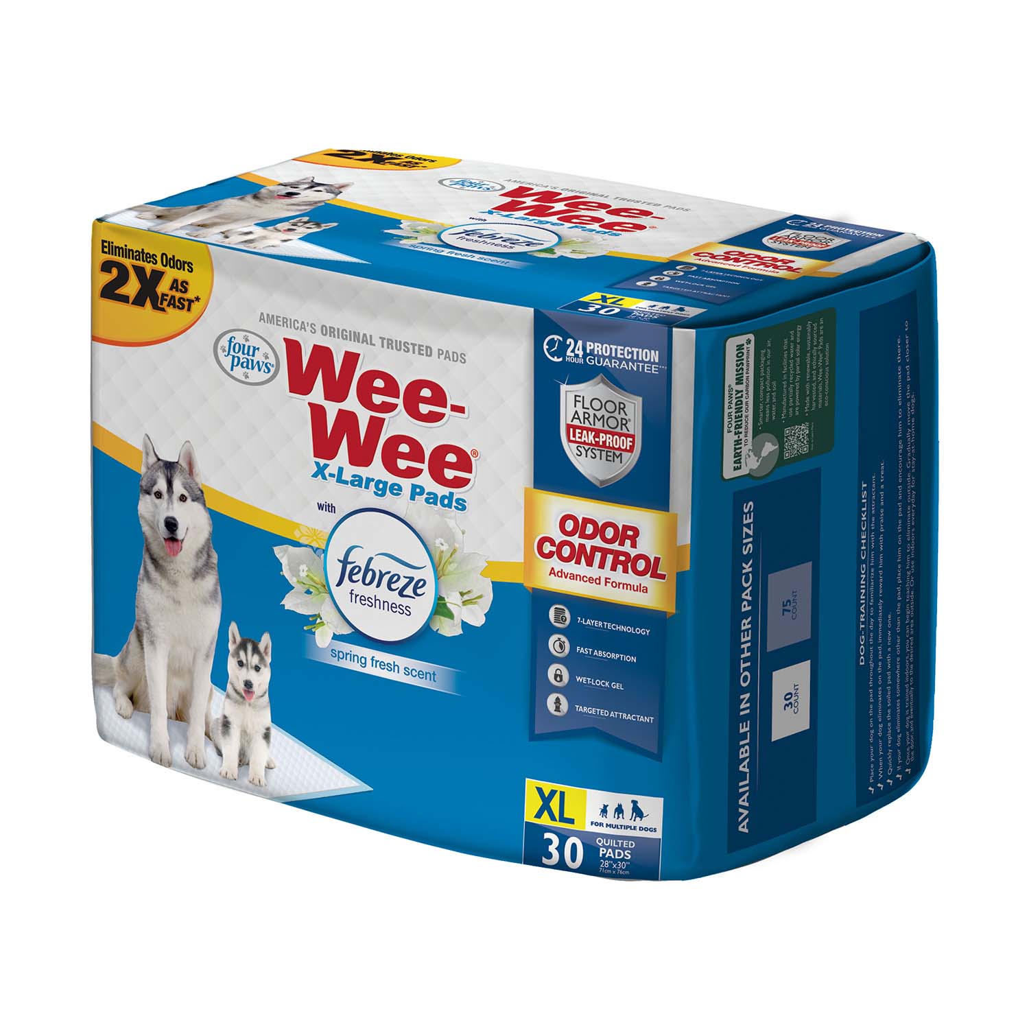 Wee-Wee Odor Control X-Large Dog Pads with Febreze Freshness - Image 2