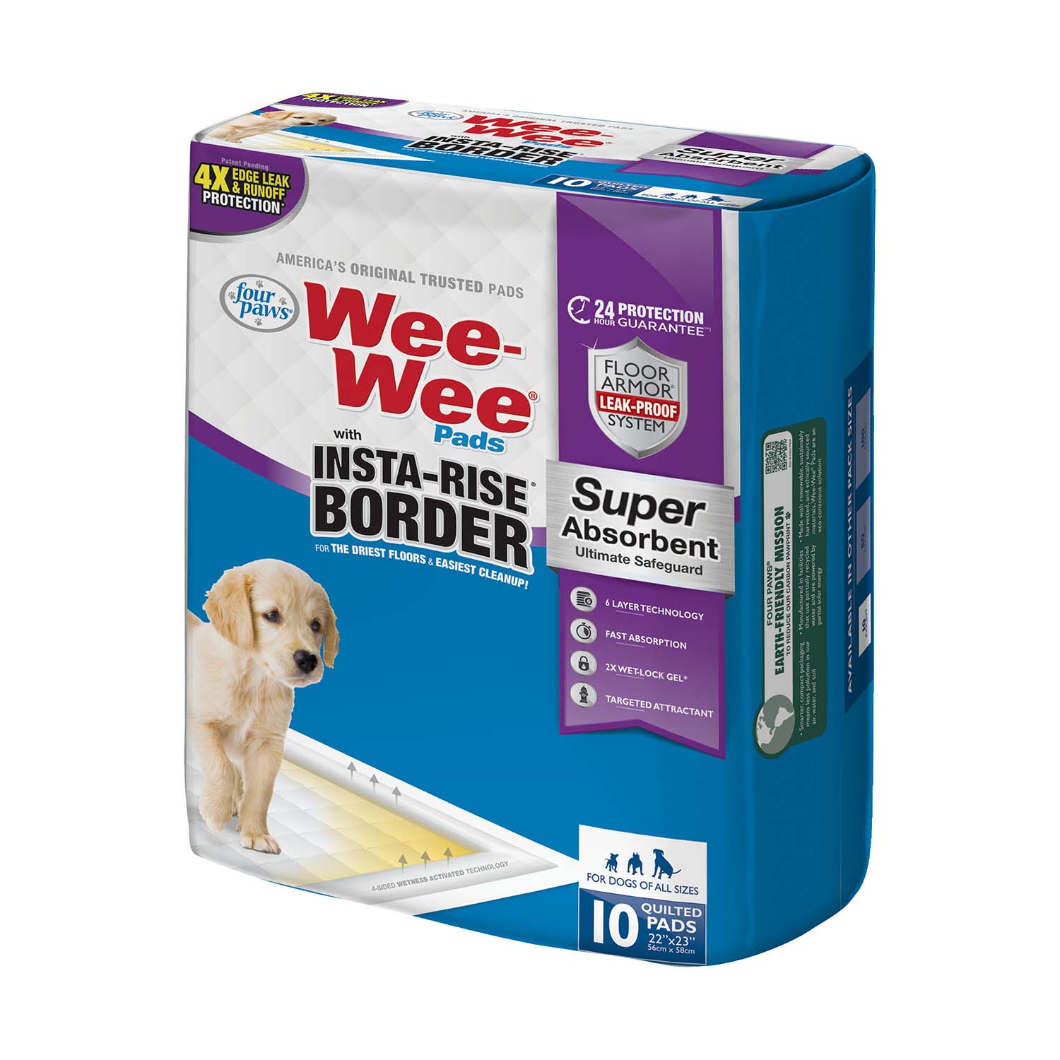 Wee-Wee Super Absorbent Dog Pee Pads with Insta-Rise Border - Image 13