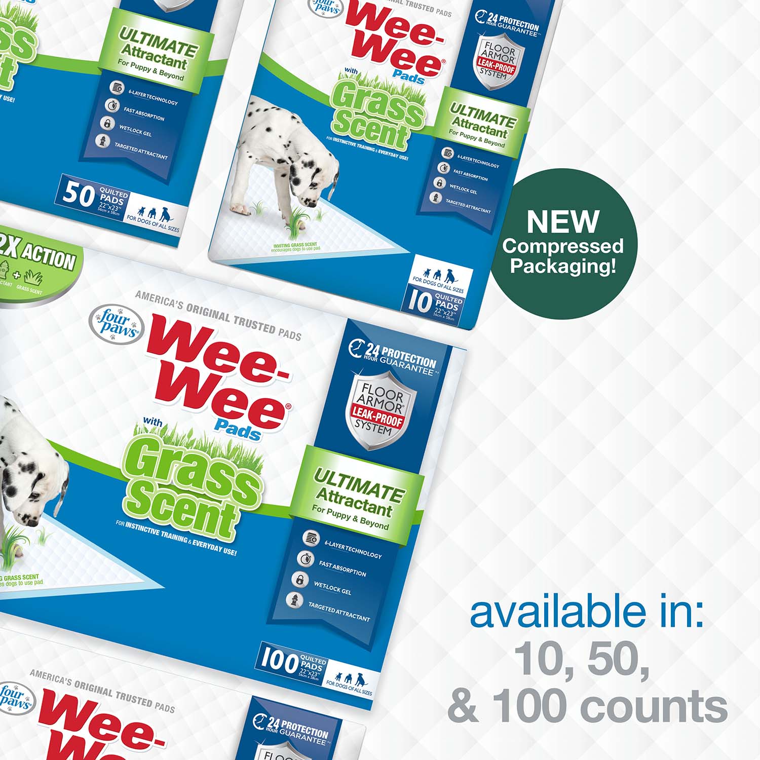 Wee-Wee Ultimate Attractant Dog Pee Pads with Grass Scent - Image 10