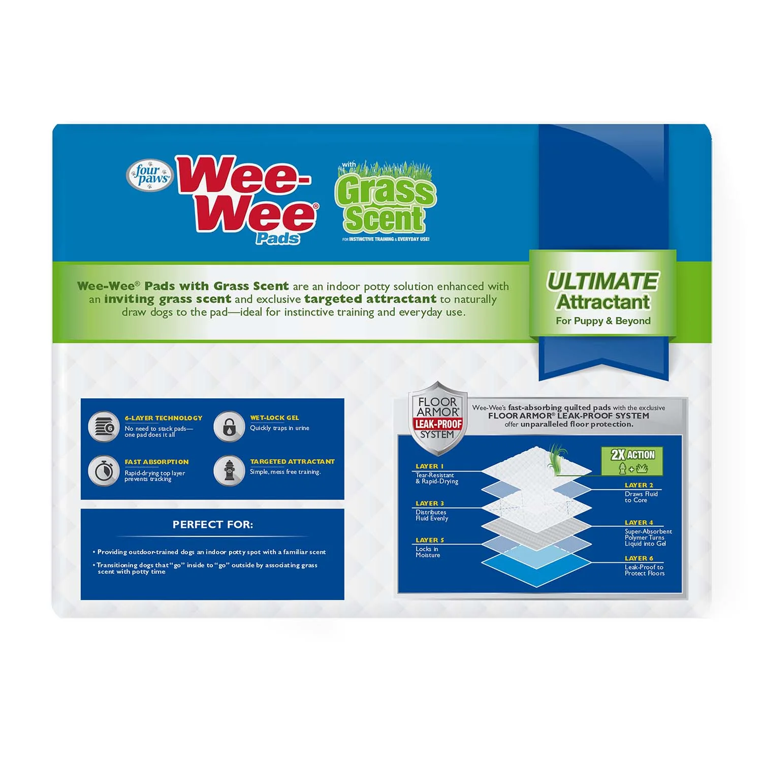 Wee-Wee Ultimate Attractant Dog Pee Pads with Grass Scent - Image 13