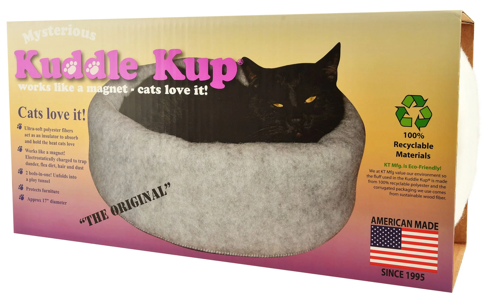 Mysterious Kuddle Kup, 17" D Cat Bed