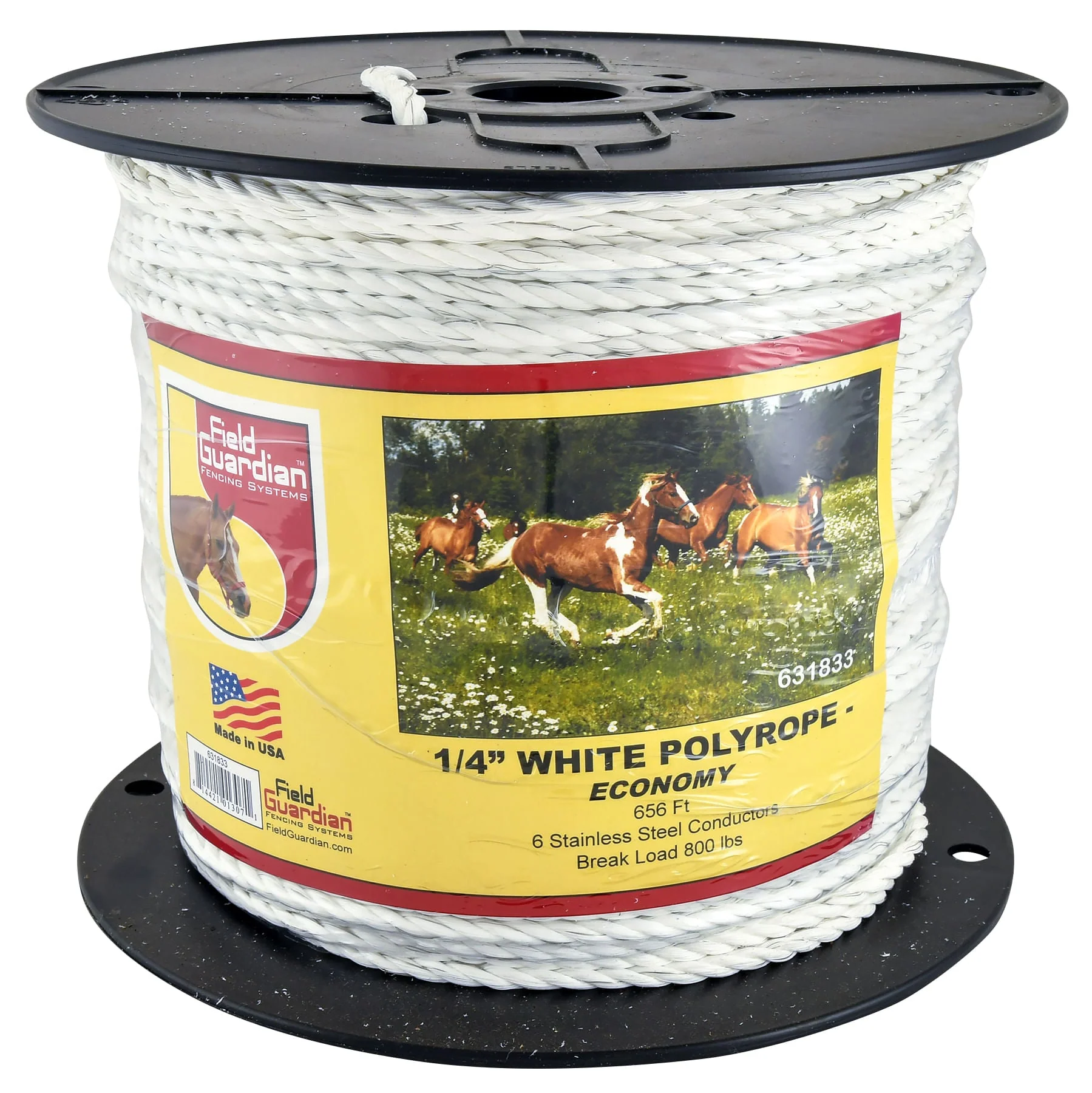 1/4" White Poly Rope, 656'