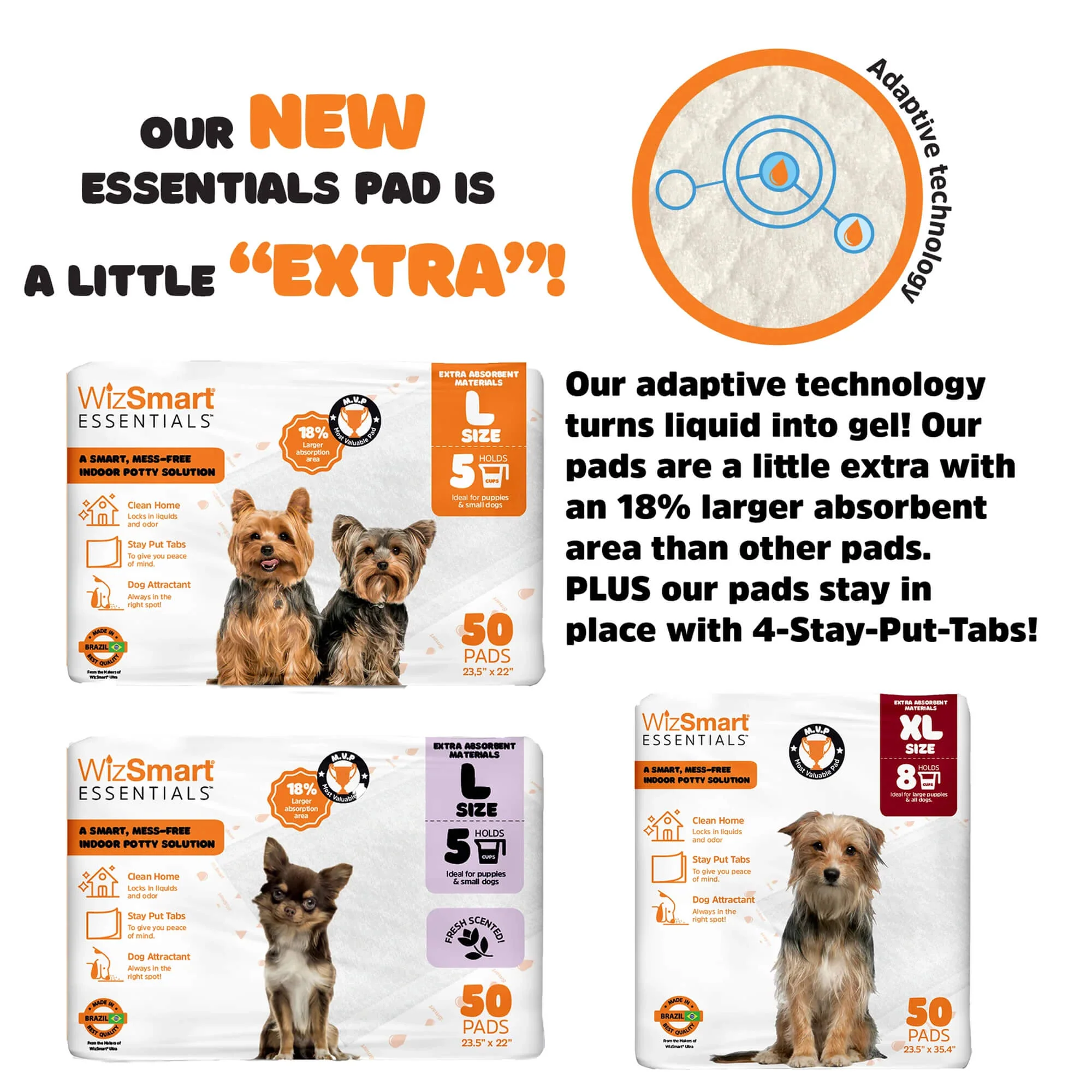 WizSmart Essentials Large Dog Training Pads for Puppies - Image 3