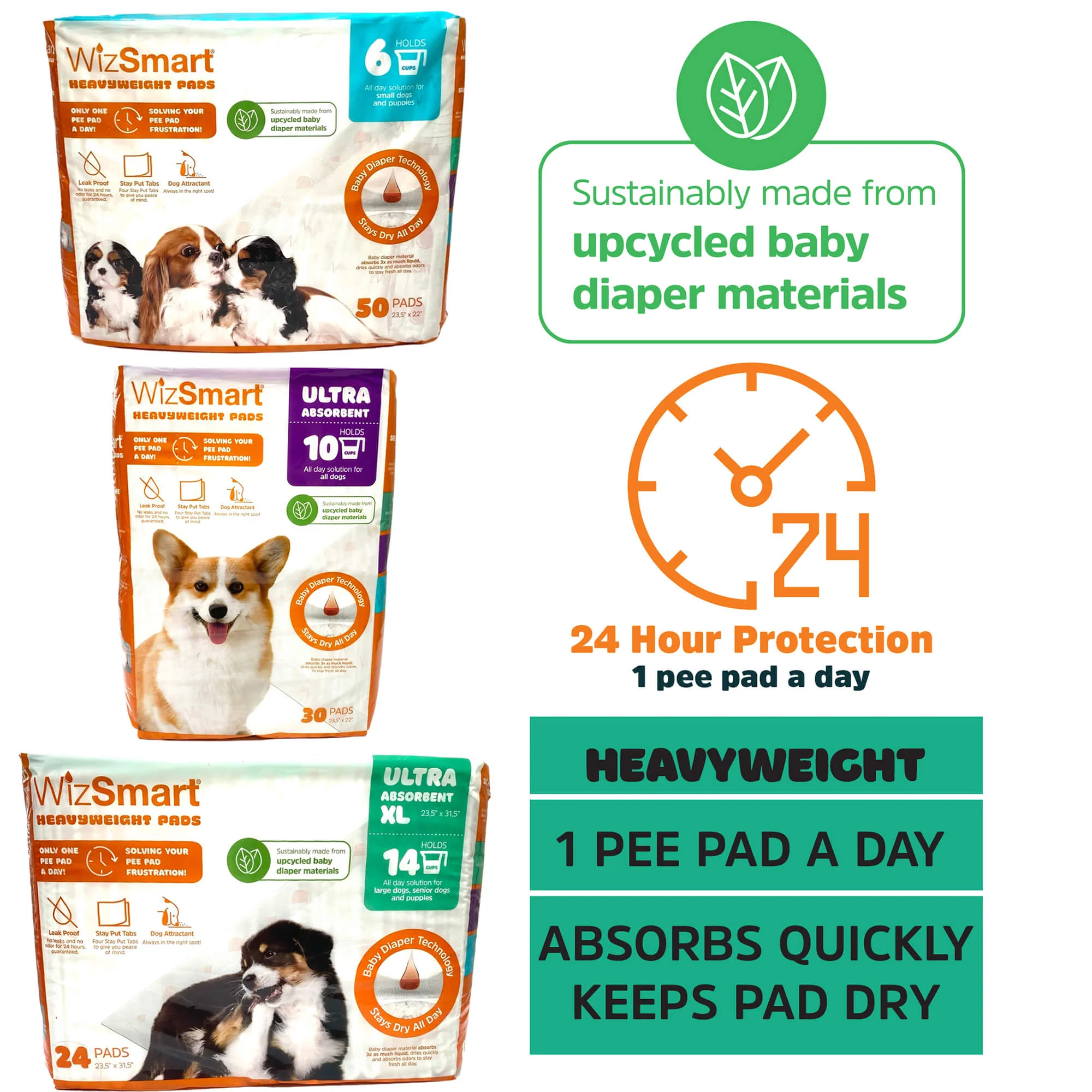 WizSmart Heavyweight Pads for Small Dogs & Puppies - Image 11
