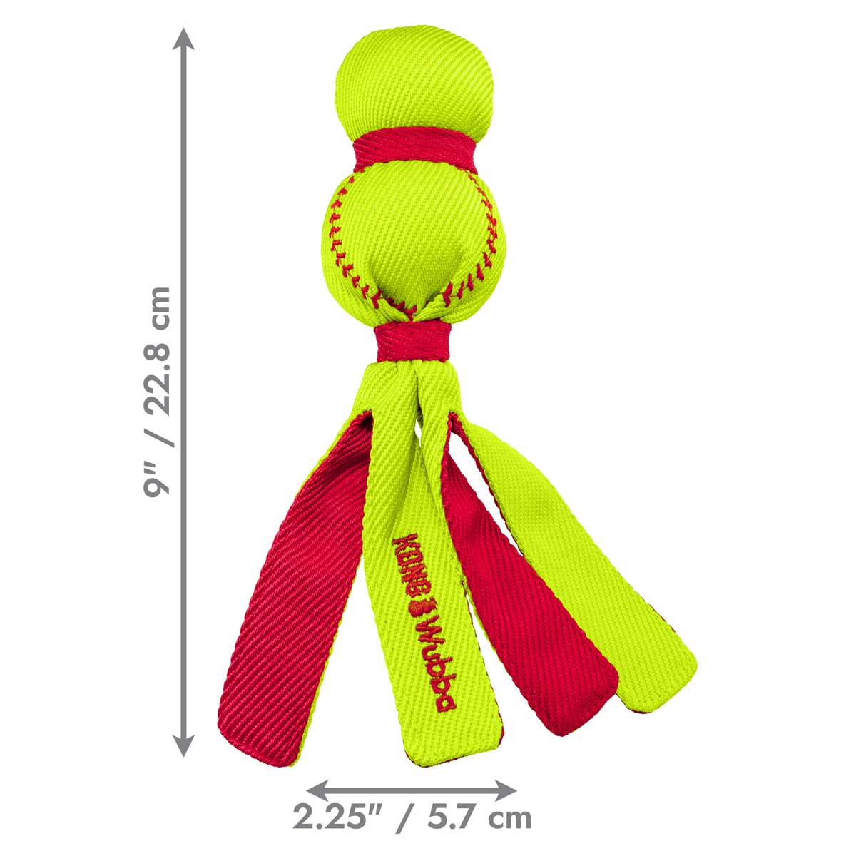 KONG Wubba® Sport Tug & Fetch Dog Toy with Long Floppy Tail & Squeaker - Image 3