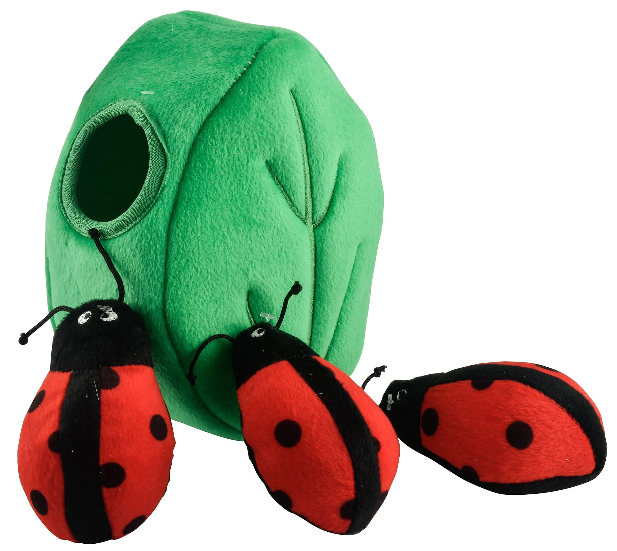 Zippy Paws 4 Piece Leaf Burrow with Ladybugs Puzzle Dog Toy - Image 2