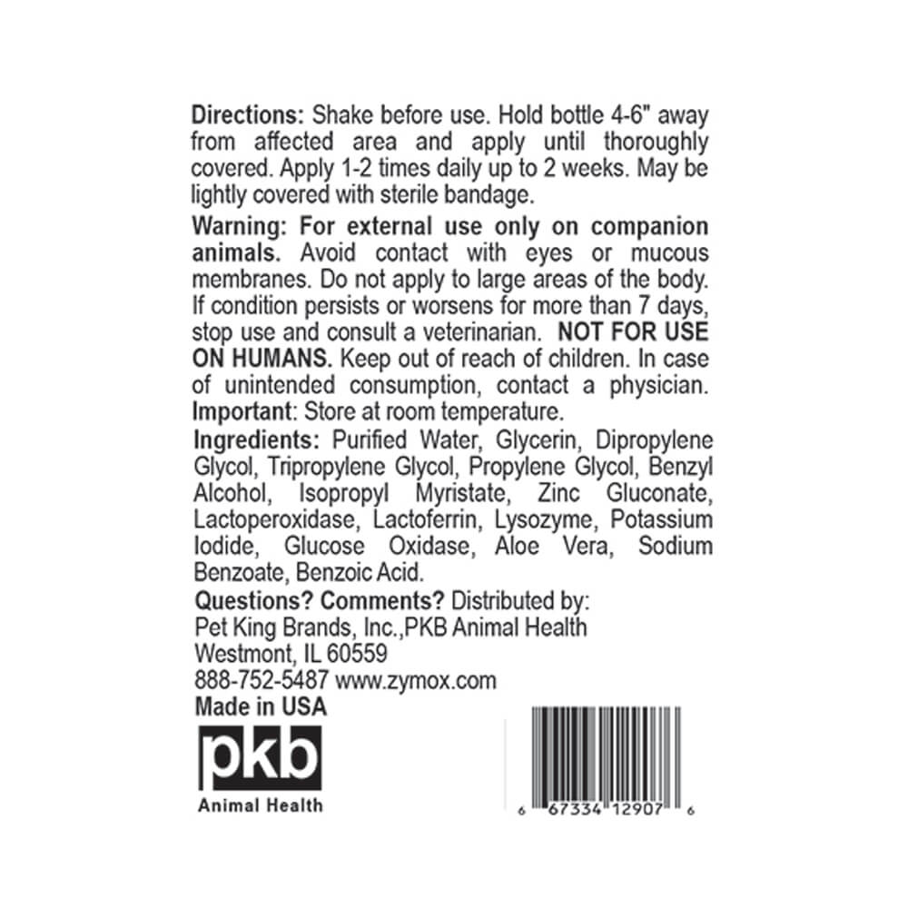Zymox Topical Spray without Hydrocortisone, 2 oz - Image 2